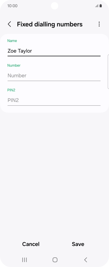 Press Number and key in the required phone number.