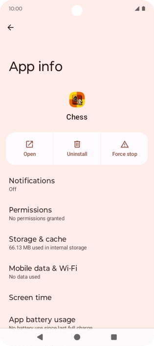 Press Storage & cache.