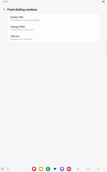 Press FDN list. Press FDN list.