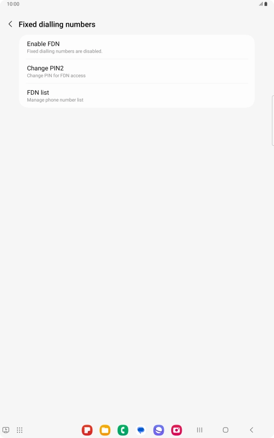 Press FDN list. Press FDN list.