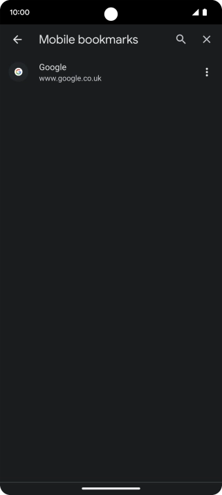 Press the required bookmark.