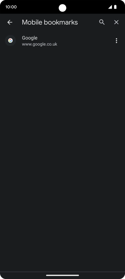 Press the required bookmark.