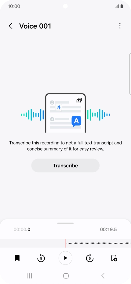 Press Transcribe.