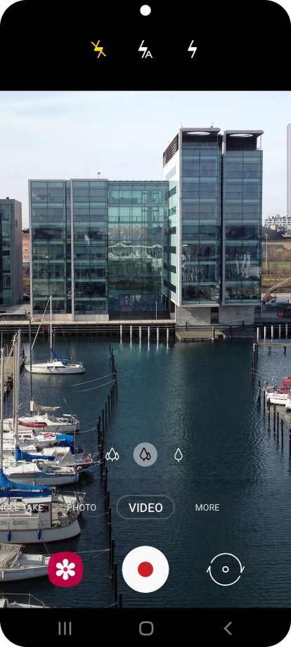 Press the required setting.