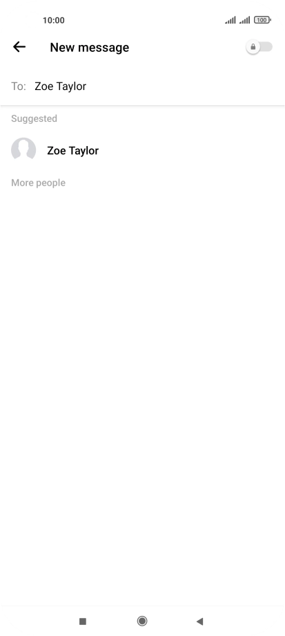 Key in the first letters of the recipient's name and press the required contact. Key in the first letters of the recipient's name and press the required contact.