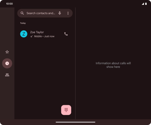 Press and hold the required number.