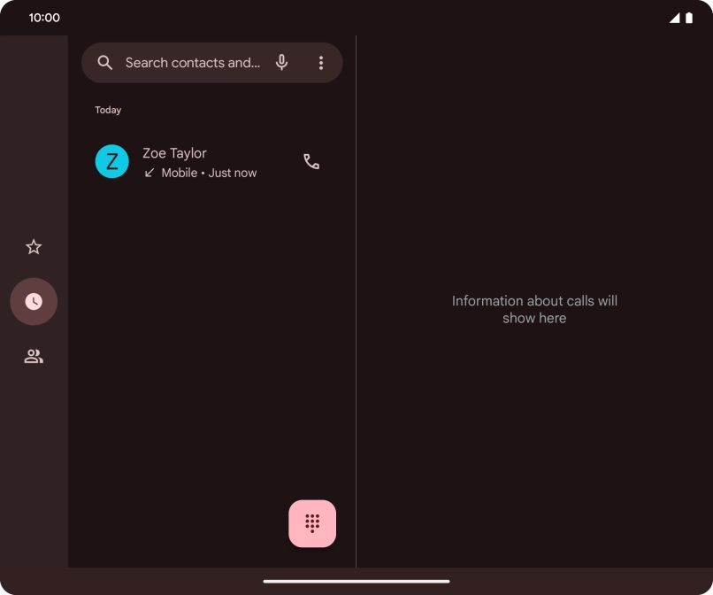 Press and hold the required number.
