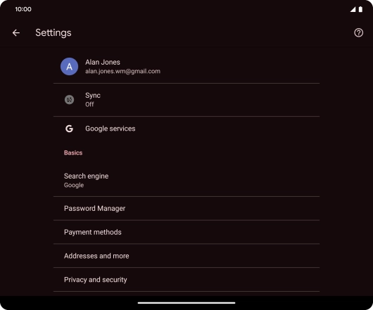 Press Privacy and security. Press Privacy and security.