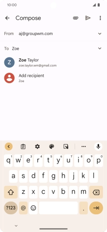 Press the required contact.