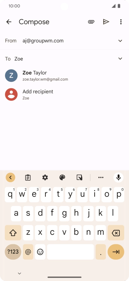 Press the required contact.