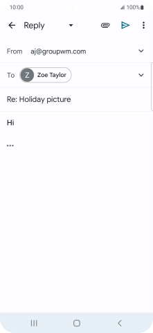 Press the send icon.