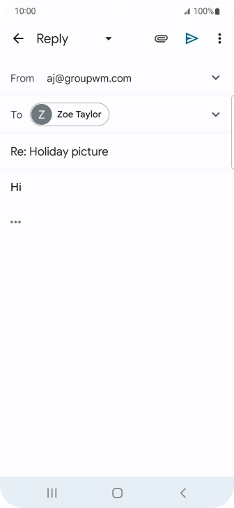 Press the send icon.