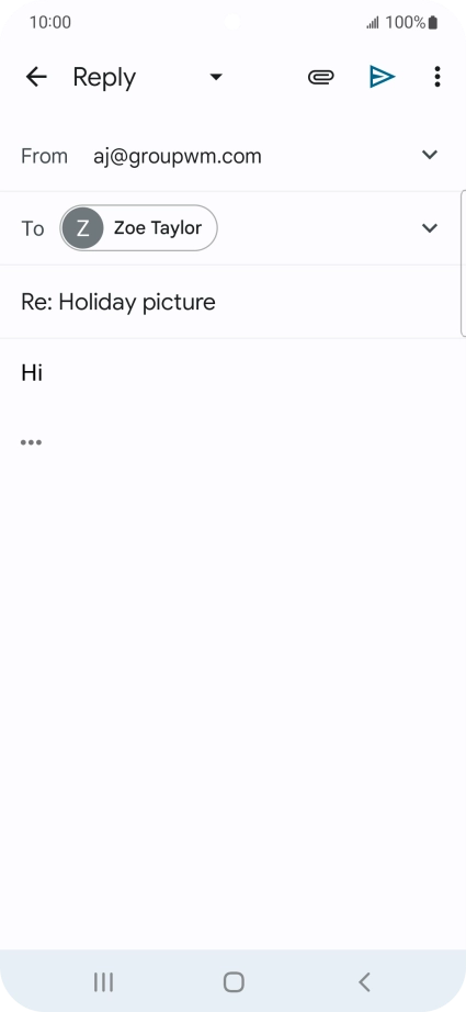 Press the send icon.