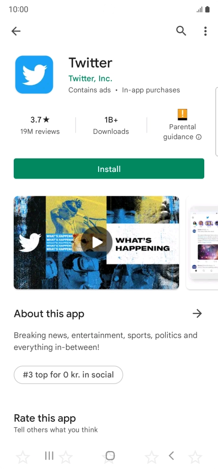 Press Install and follow the instructions on the screen to install the app.