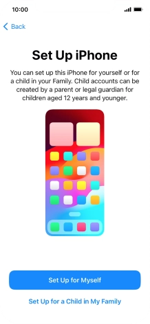 Press Set Up for Myself. Press Set Up for Myself.