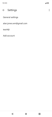 Press the required email account.