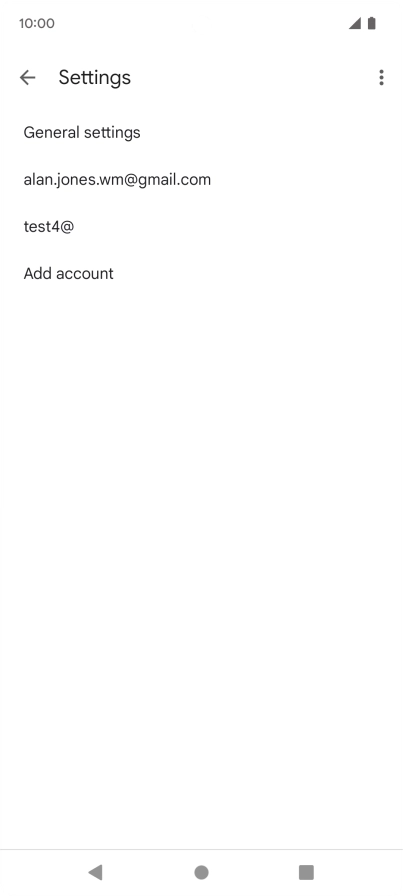 Press the required email account.