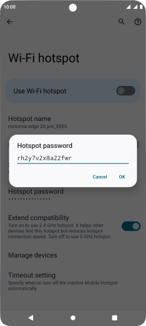 Key in the required password and press OK.