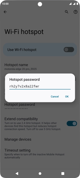 Key in the required password and press OK.