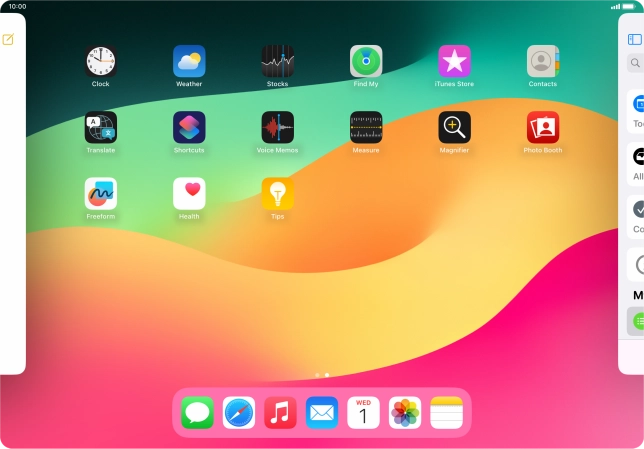 Press the required app. Press the required app.