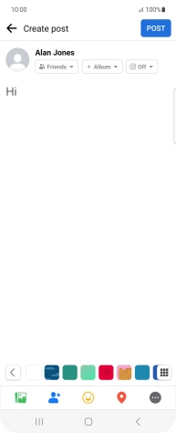 Press POST. Press POST.