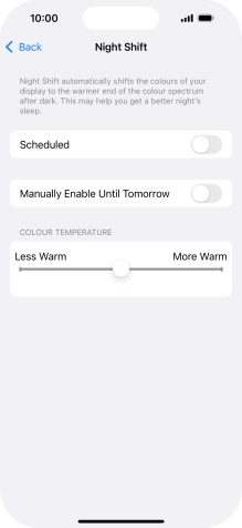 Press the indicator next to 