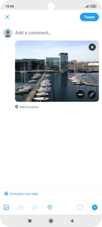 Press the text input field and key in the required text.