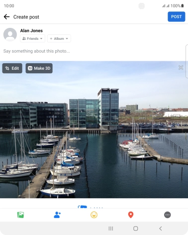 Press the text input field and key in the required text.