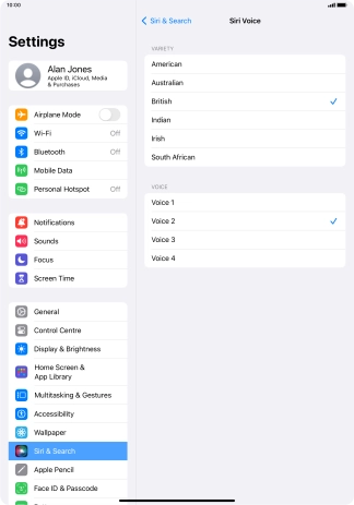 Press the required accent.
