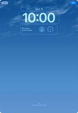 To customise the way the lock screen date is displayed, press the date widget and follow the instructions on the screen to select the required widget display mode. To customise the way the lock screen date is displayed, press the date widget and follow the instructions on the screen to select the required widget display mode.