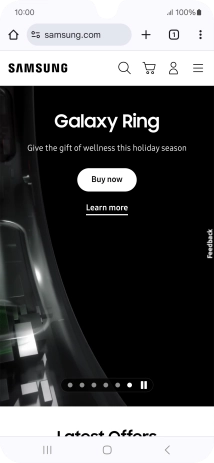 Press the menu icon.