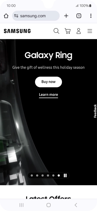 Press the menu icon.