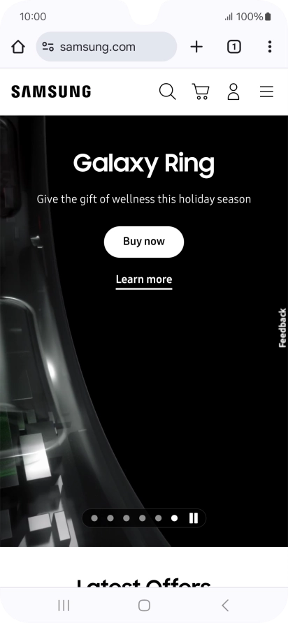 Press the menu icon.