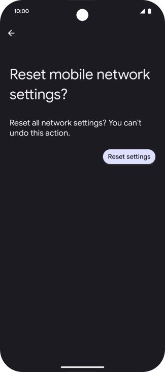 Press Reset settings.
