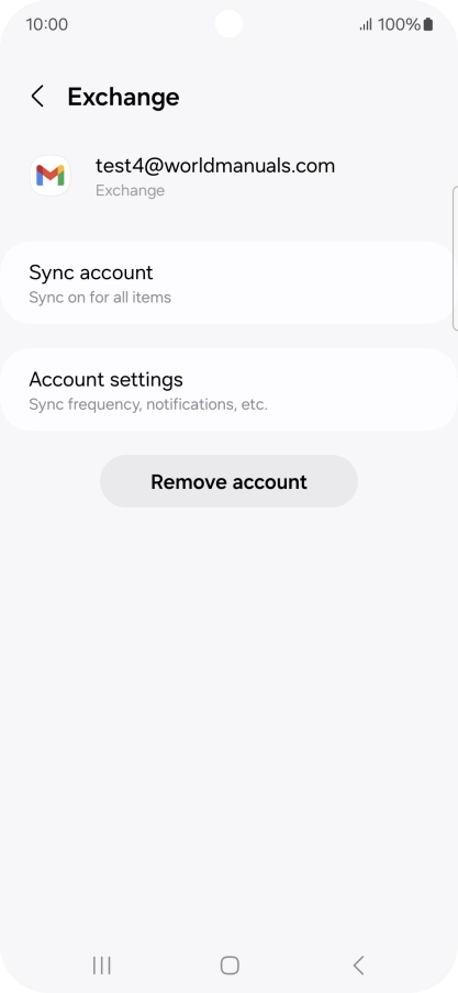 Press Remove account.