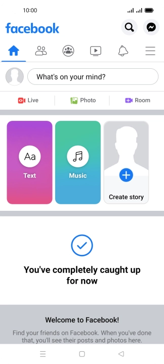 Press the text input field.