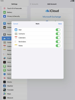 Press the indicators next to the required data types to turn synchronisation of each data type on or off. Press the indicators next to the required data types to turn synchronisation of each data type on or off.
