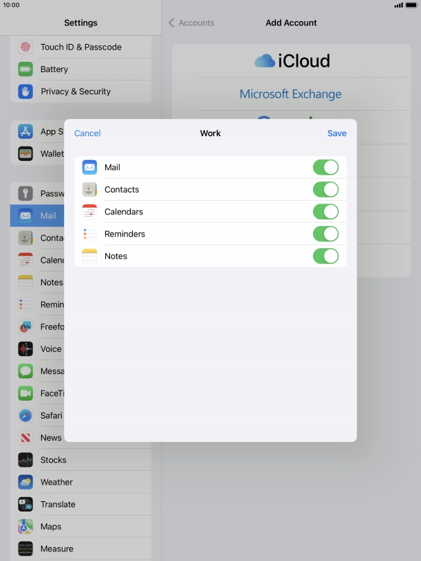 Press the indicators next to the required data types to turn synchronisation of each data type on or off. Press the indicators next to the required data types to turn synchronisation of each data type on or off.