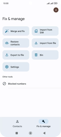 Press Import from SIM.