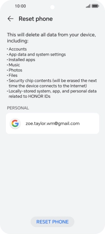 Press RESET PHONE. Press RESET PHONE.