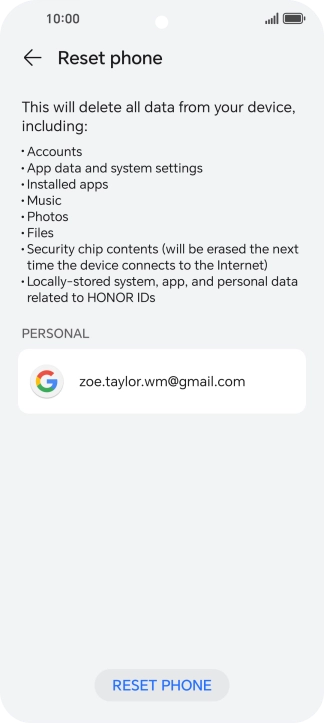 Press RESET PHONE. Press RESET PHONE.