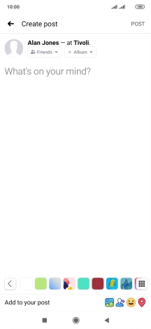 Press the text input field.
