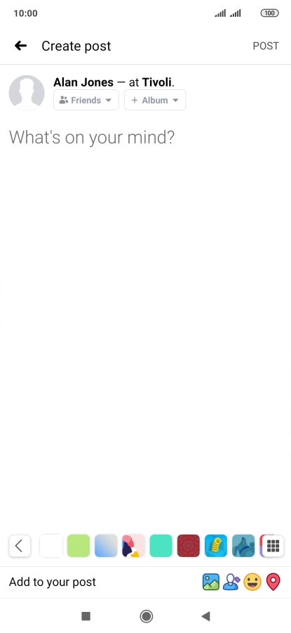Press the text input field.