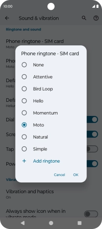 Press the required ring tones to hear them.