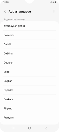 Press the required language.