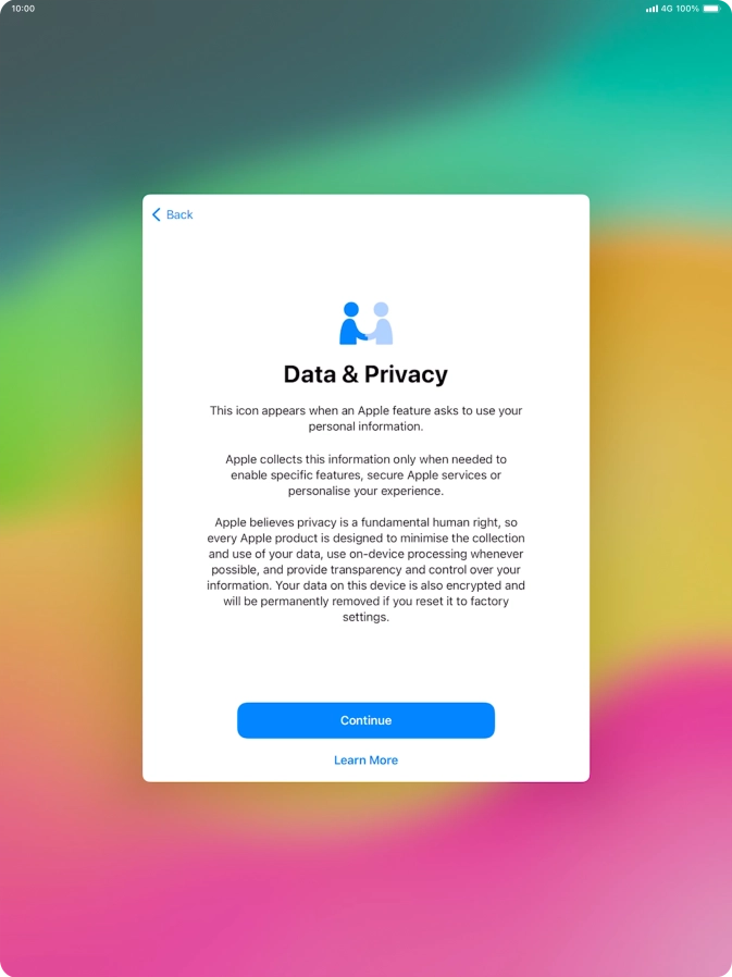 Press Continue. Press Continue.