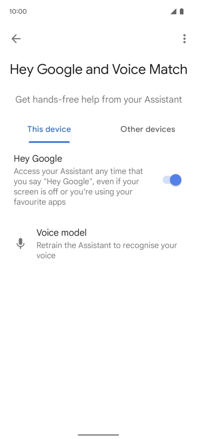 Press the indicator next to 