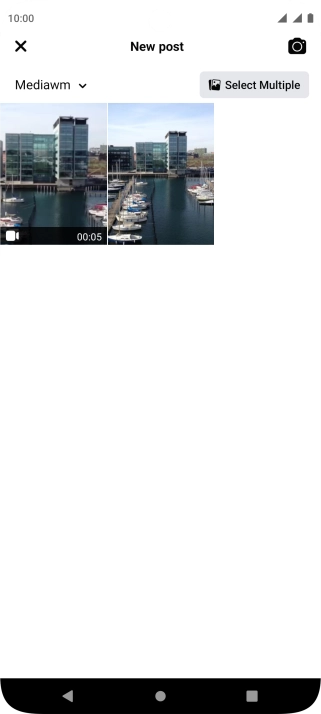 Press the required picture or video clip.