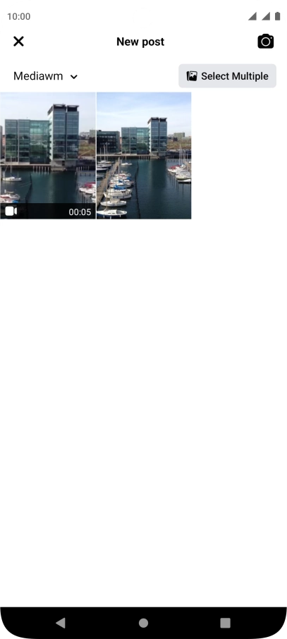 Press the required picture or video clip.