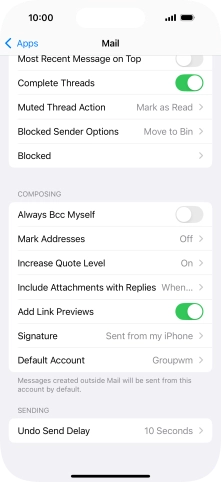 Press Default Account.